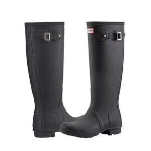 Hunter Women’s Size 5 Original Tall Black Adjustable Waterproof Rain Boots NIB